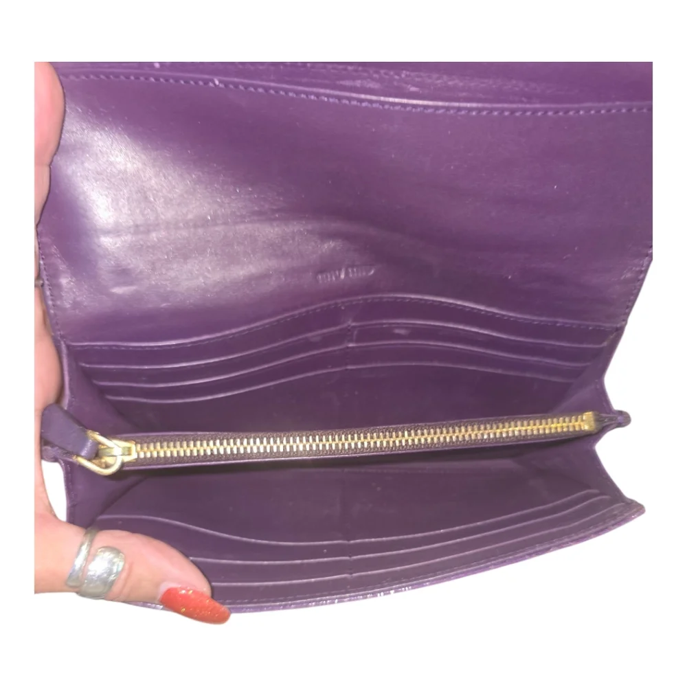 Miu Miu crocodile embossed EUC with tags purple - Picture 7 of 14